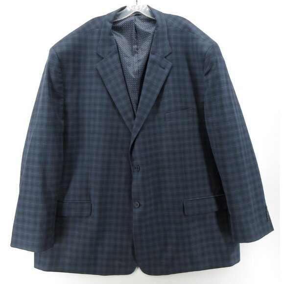 Oak Hill Sport Coat 4XLT Tall Blazer Wool Blend Plaid Jacket Preppy - Picture 1 of 14